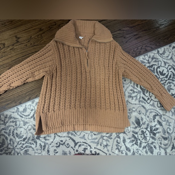 Aerie Camel Cowl Neck Sweater - Picture 2 of 4